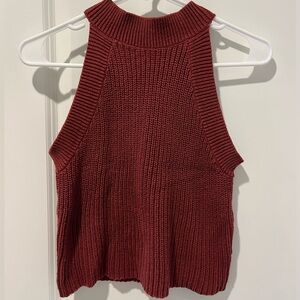 Burnt orange/red knit tank